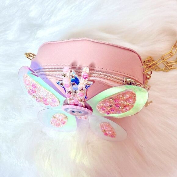 Custom Y2K Butterfly Iridescent Crossbody Purse Holographic - Picture 5 of 7